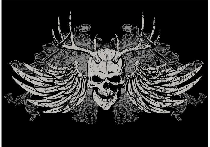 Skull T Shirt Vector Design 700x490 Skull T Shirt Vector Design