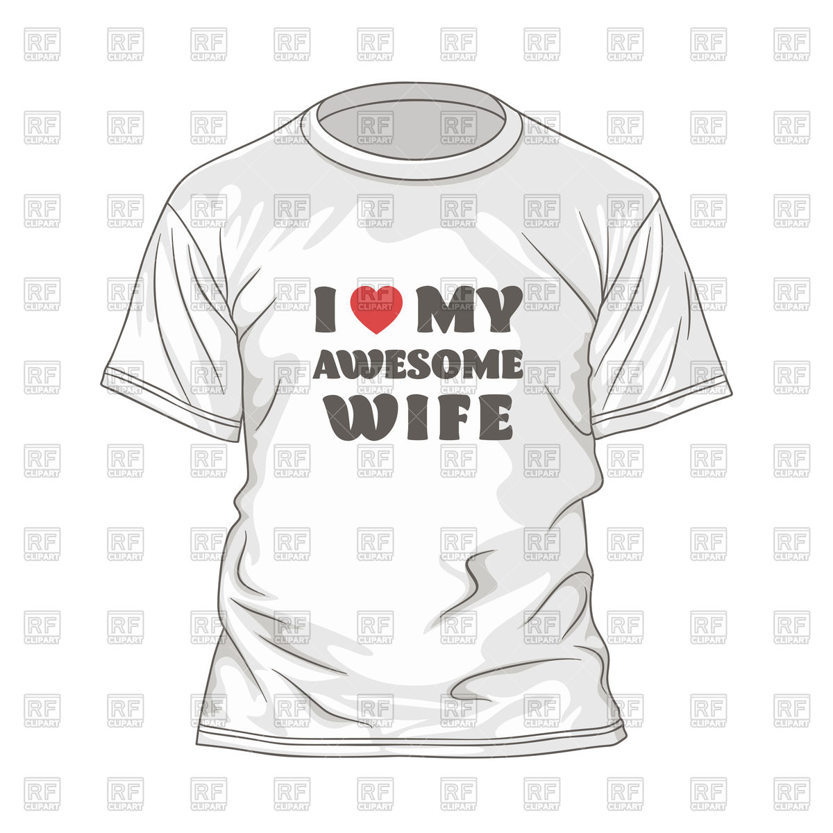 White T Shirt Design Template With Heart For Valentine's Day 1200x1200 White T Shirt Design Template With Heart For Valentine's Day