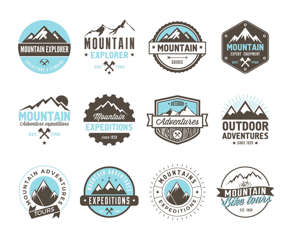 1136x936 Mountain Adventure And Expedition Logo Badges Vector Vector Art