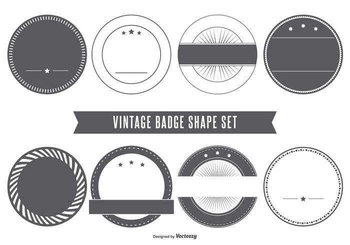 700x490 Blank Vintage Badge Shapes