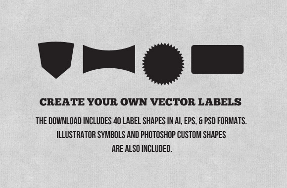 580x380 Label Design Vector Shape Images