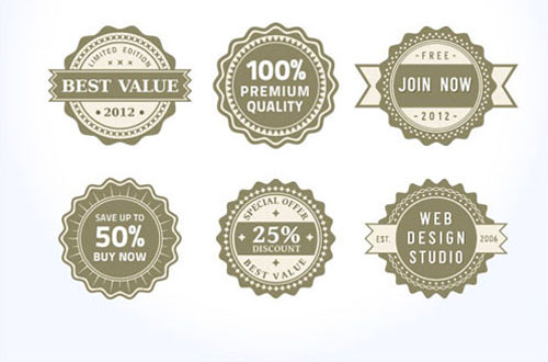 500x330 A Collection Of Free And Attractive Vector Badges Designbeep