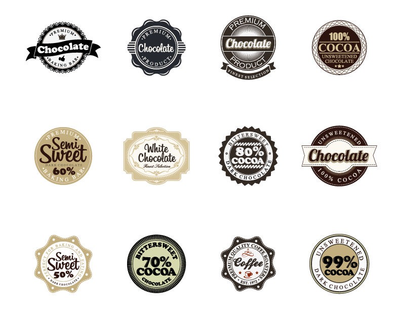 794x624 Chocolate Vector Badges Free Vector Graphics All Free Web