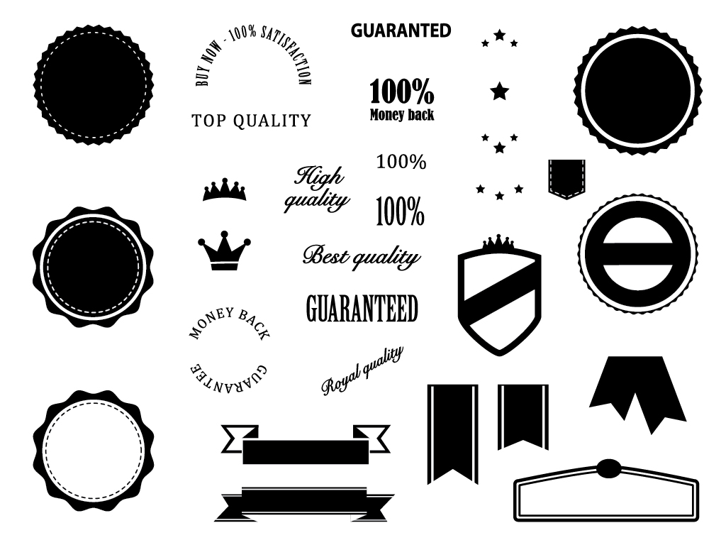 1024x768 Free Download Badges Elements