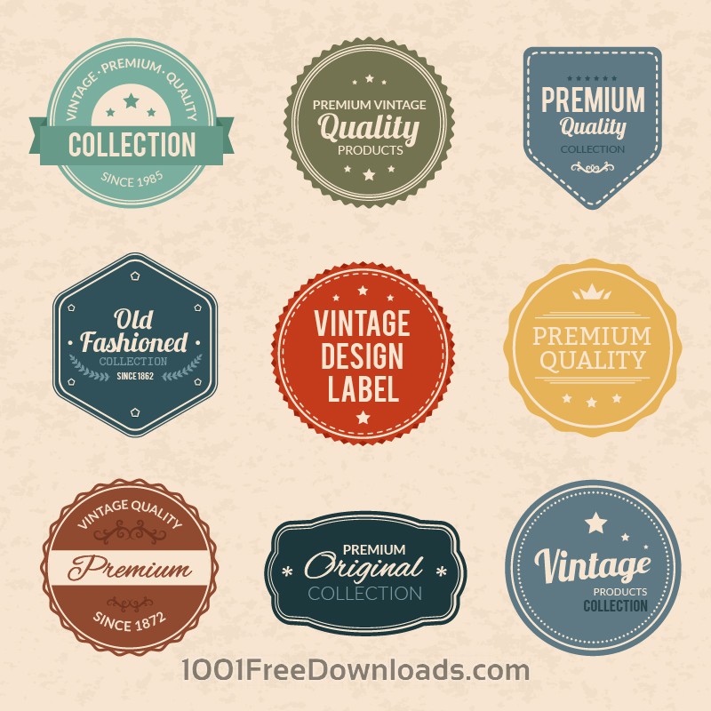 800x800 Free Vectors Badges Vector Set Abstract