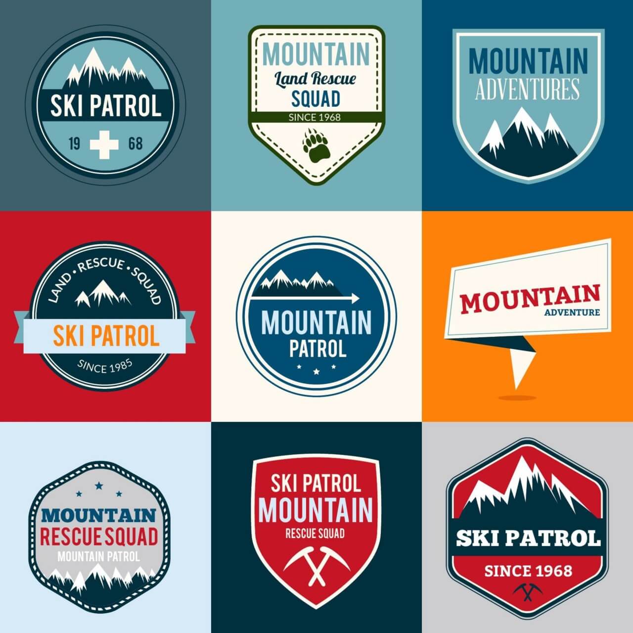 1280x1280 Free Vector Badges Vector Set
