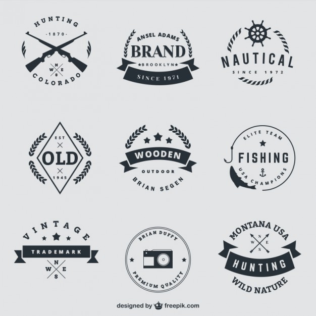 626x626 Vintage Badges Pack Vector Free Download