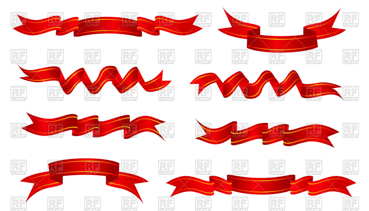 1200x686 Ribbon Banners Set Vector Image Of Design Elements