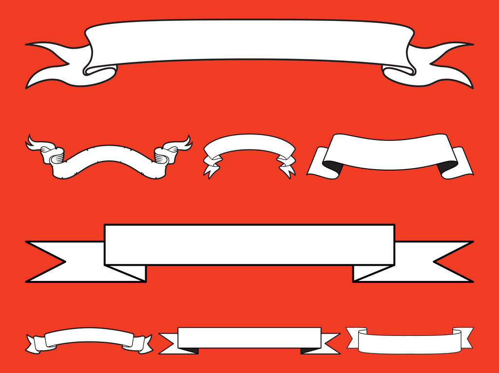 1024x765 Vector Ribbon Set Vector Art Graphics