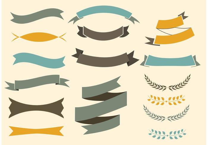 700x490 Free Vector Ribbons Set