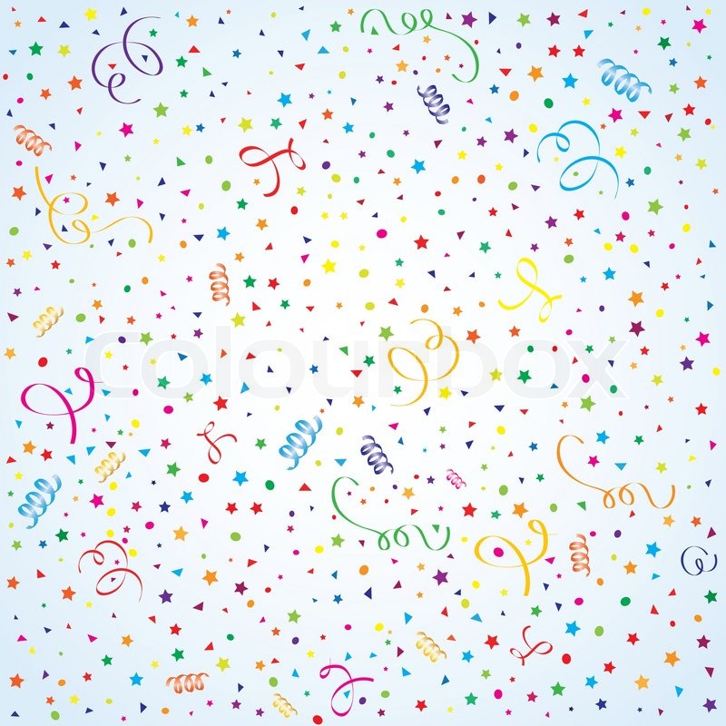 800x800 Birthday Background With Streamer And Stock Vector Colourbox