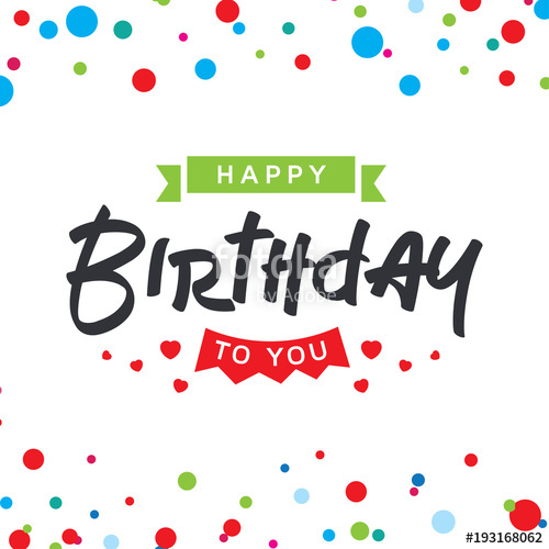 500x500 Vector Birthday Greeting Card Happy Birthday Background