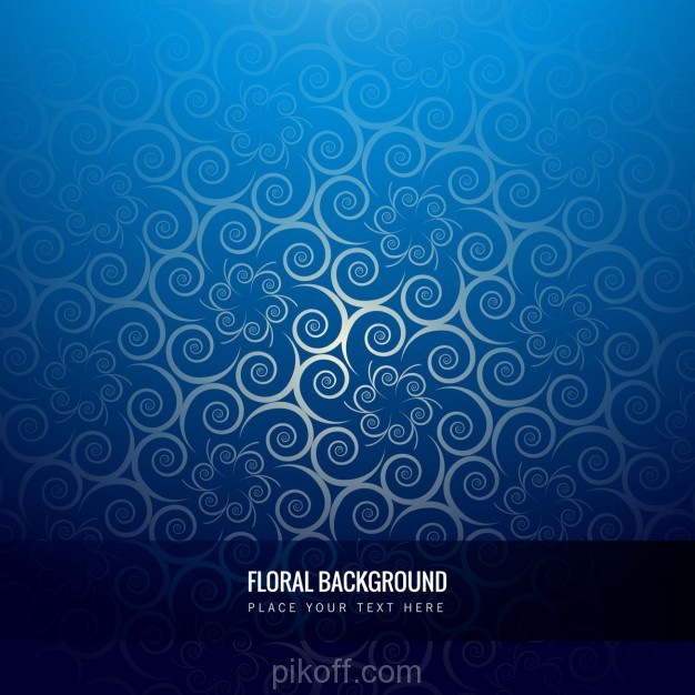 626x626 Shiny Blue Floral Background Vector Free Download