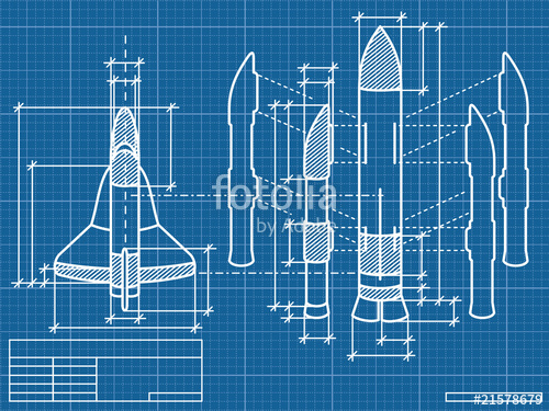 500x375 Blueprint Of The Spaceship Stock Image And Royalty Free Vector