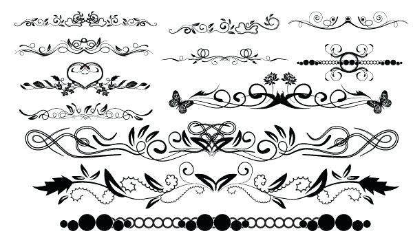 600x346 Free Vector Borders Flowers