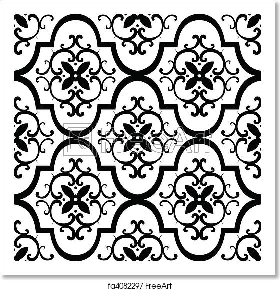 561x581 Free Art Print Of Vector Border Frame Vector Floral Pattern