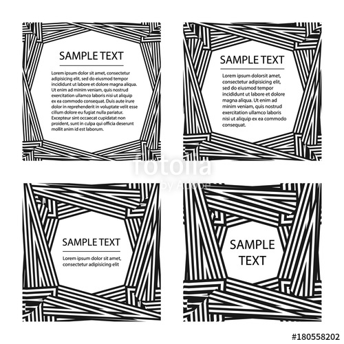 500x500 Vector Border Frames Creative Geometric Background Abstract