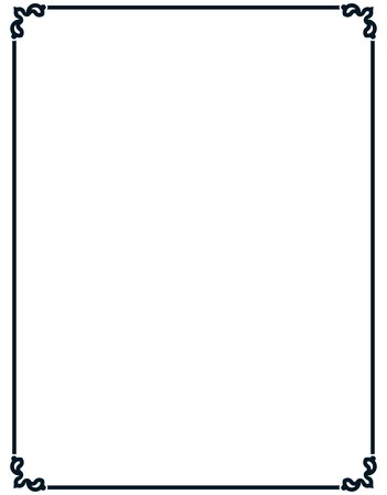 352x450 Border Frame Deco Vector Art Simple Line Corner Royalty Free