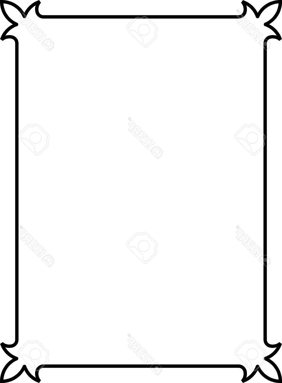 956x1300 Best Simple Victorian Border Vector Image Free Vector Art