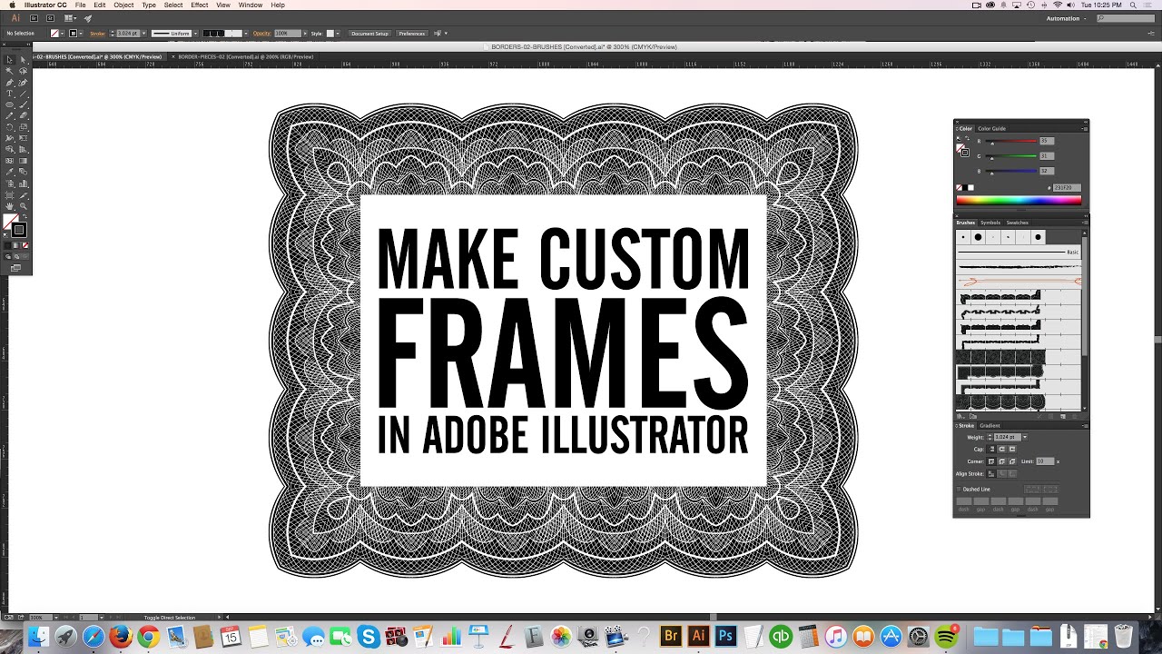 Make Borders Frames In Adobe Illustrator With Borders Brushes 1280x720 Make Borders Frames In Adobe Illustrator With Borders Brushes