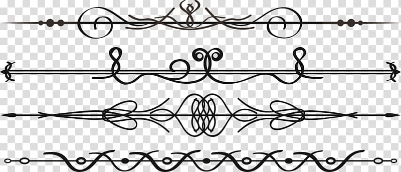 Several Black Lining Decorations, Adobe Illustrator Calligraphy 800x343 Several Black Lining Decorations, Adobe Illustrator Calligraphy