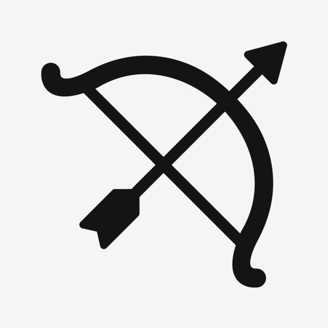 640x640 Vector Bow Icon, Hunting Icon, Bow Icon, Archery Icon Png