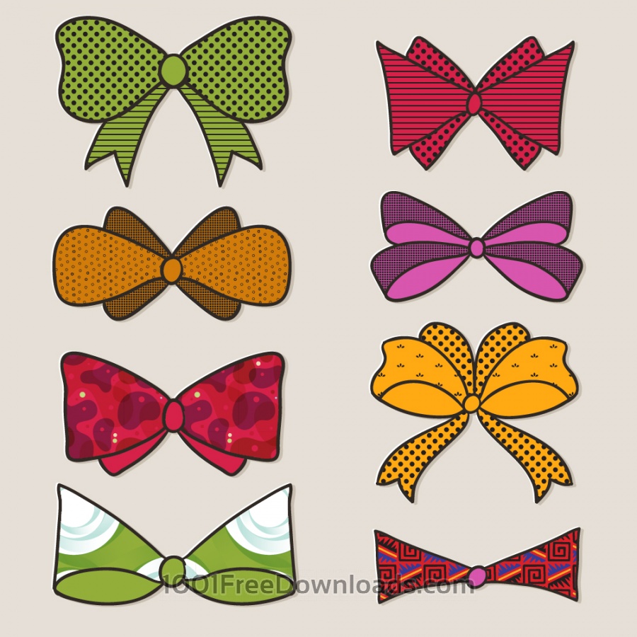 900x900 Free Vectors Bow Vector Set Vintage