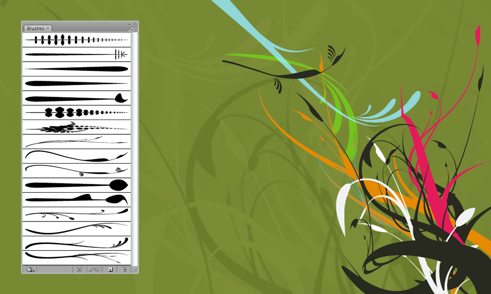 1000x600 Free Illustrator Brushes And Vectors Foliage