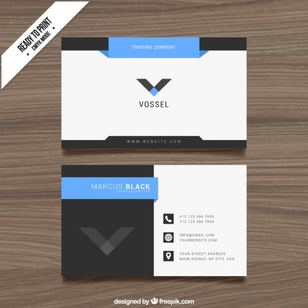 626x626 Business Card Design Vector Free Download