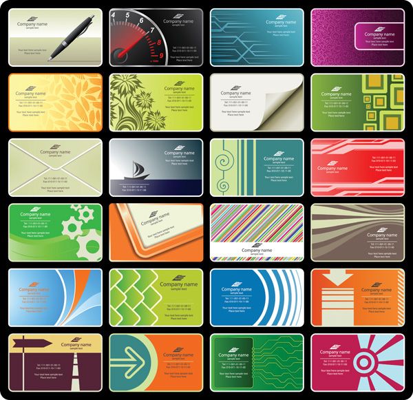 600x581 Free Vector Business Card Templates