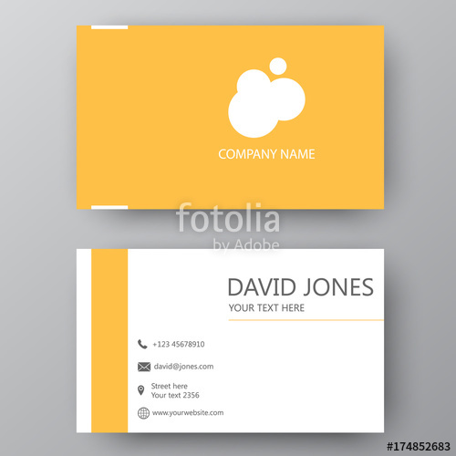 500x500 Modern Presentation Card With Company Logo Vector Business Card