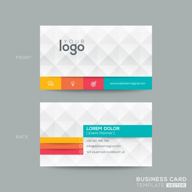 626x626 Polygonal Business Card With Effect Vector Free Download