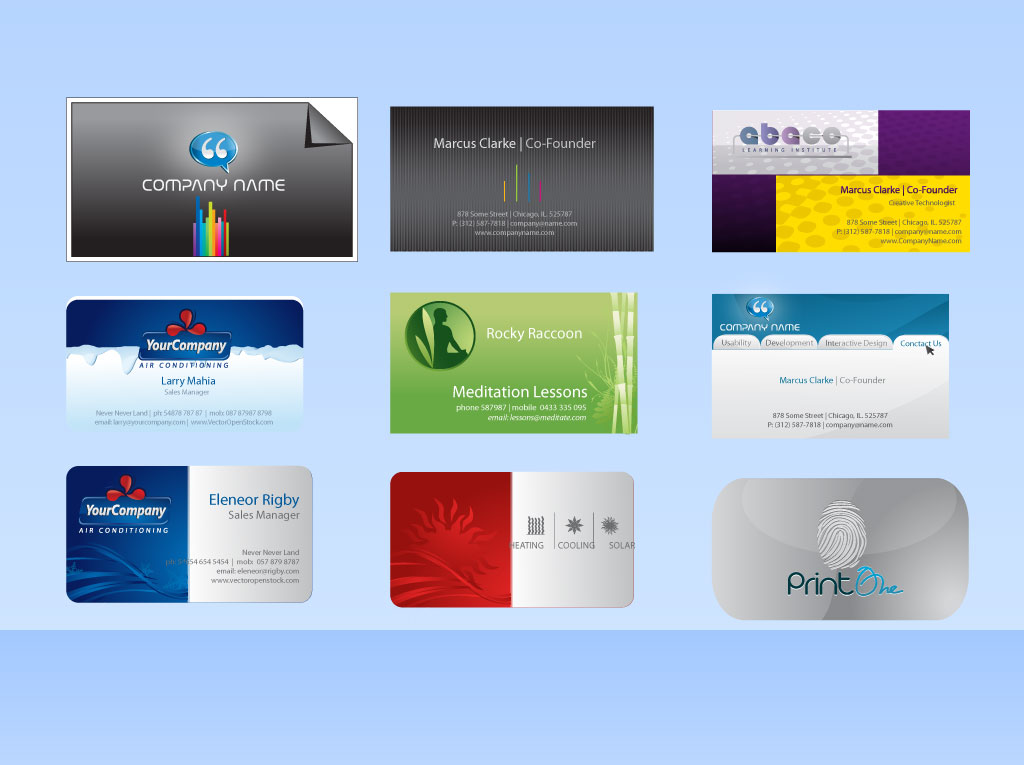 1024x765 Vector Business Card Templates Vector Art Graphics