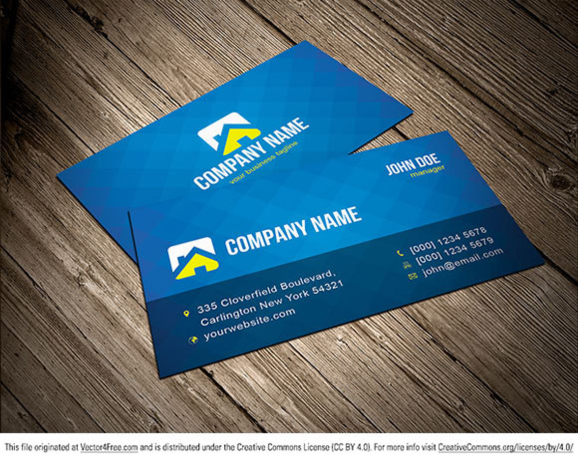 1136x907 Free Vector Business Card Template