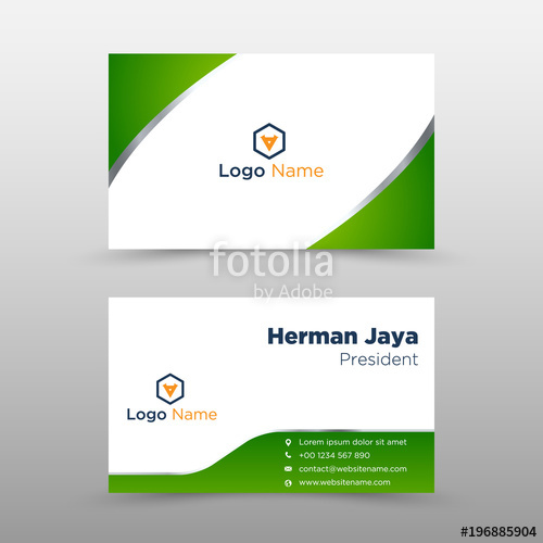 500x500 Green Vector Business Card Template Stock Image And Royalty Free