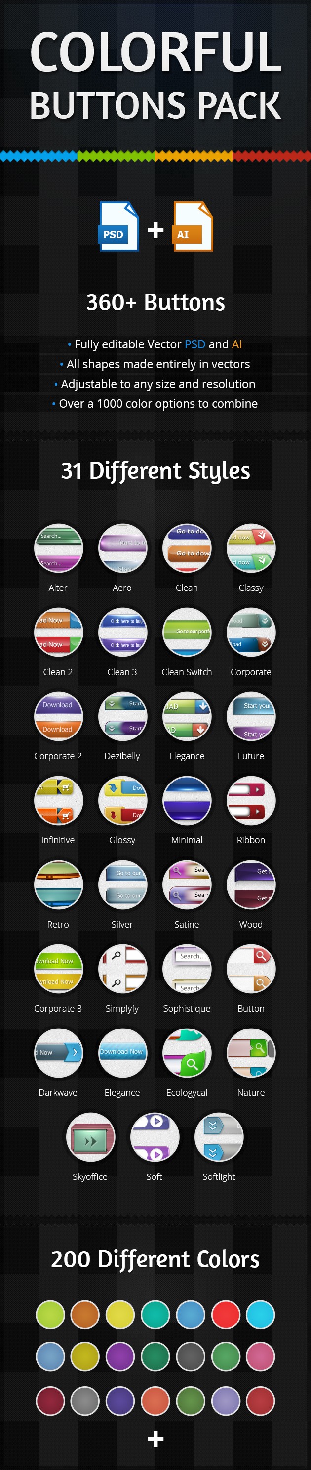 Free Vector Buttons 630x2970 Free Vector Buttons