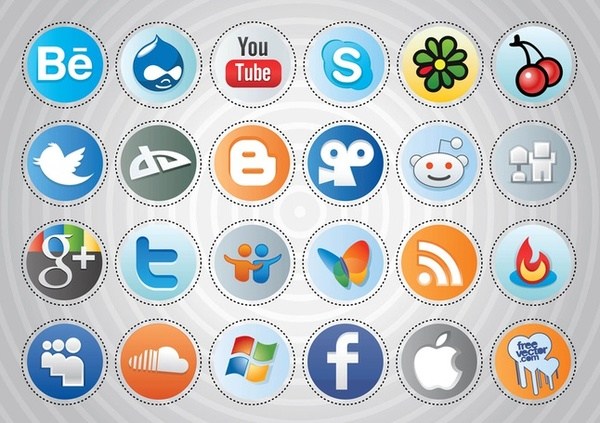 Social Media Buttons Free Vector 600x423 Social Media Buttons Free Vector