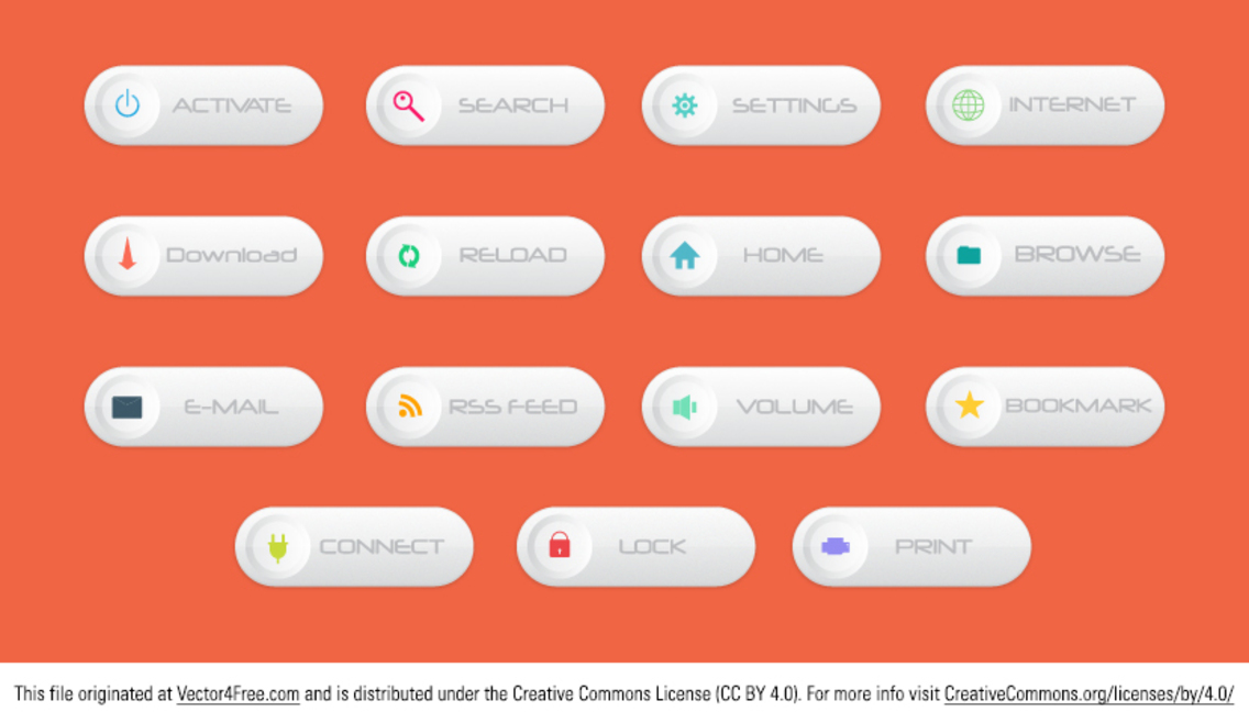 Free Horizontal Web Button Vectors 1136x658 Free Horizontal Web Button Vectors