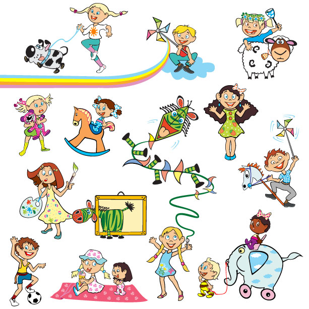 613x613 Cartoon Children Vector Vector Sources