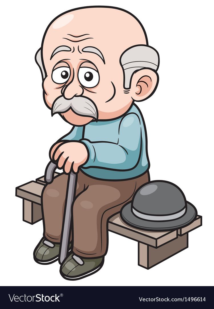 750x1080 Old Man Royalty Free Vector Image