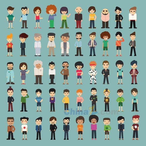 Simple Character Design Vector Cartoon Character Design 600x600 Simple Character Design Vector Cartoon Character Design