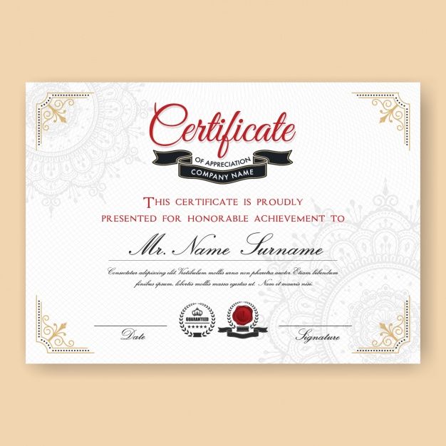 626x626 Certificate Template Design Free Vector Certi Certificate