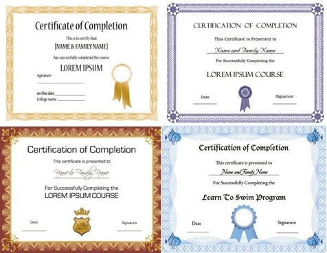 476x368 Certificate Template Free Vector Download