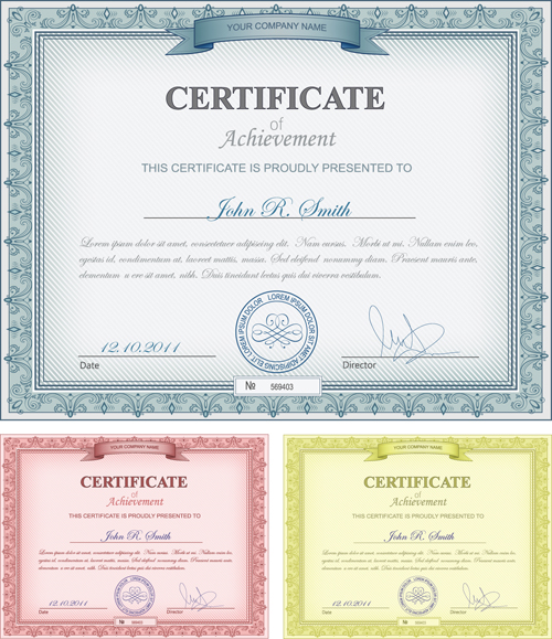 500x579 Commonly Certificate Cover Vector Template Free Download
