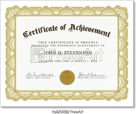 560x470 Free Art Print Of Vector Certificate With Heavy Border Vector