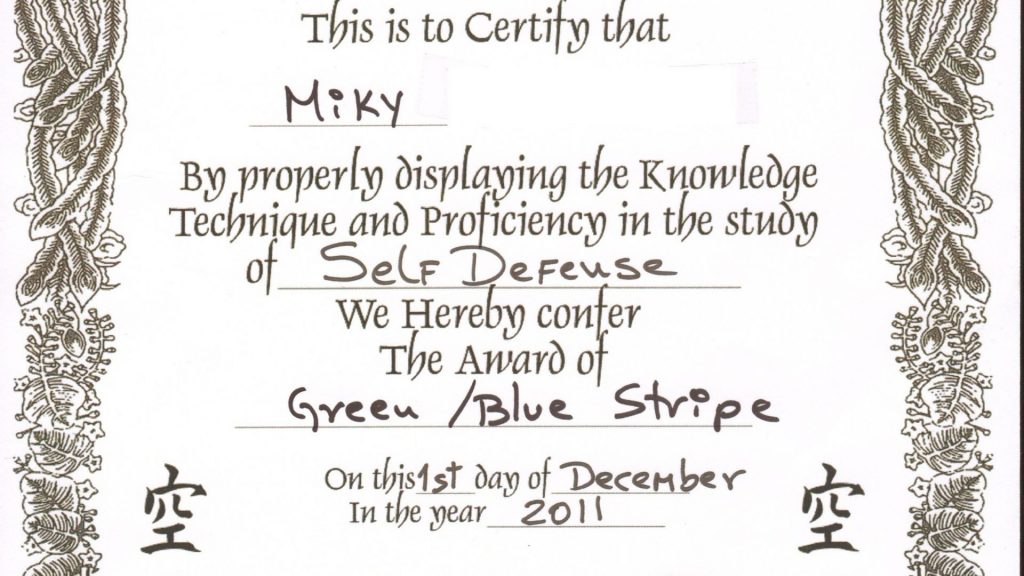 1024x576 Free Vector Certificate Sample Fresh Cute Martial Arts Certificate