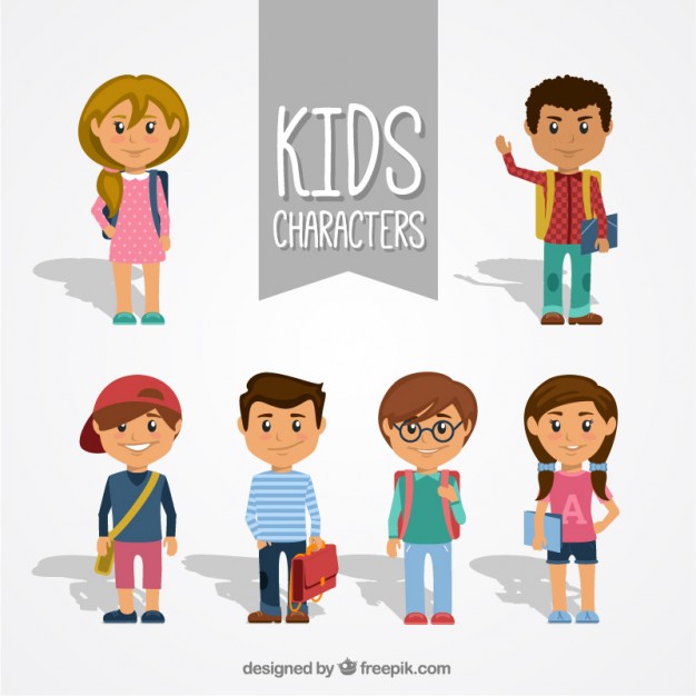 Collection Of Kid Characters Vector Free Download 626x626 Collection Of Kid Characters Vector Free Download