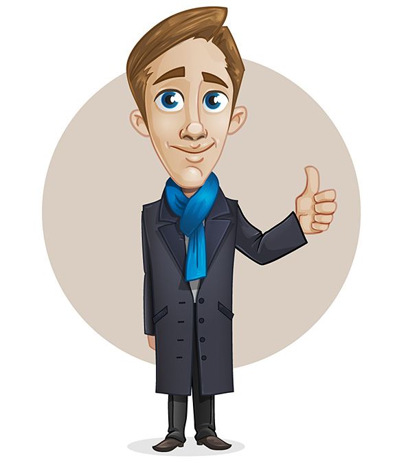 Gentleman Vector Character With Thumbs Up 594x677 Gentleman Vector Character With Thumbs Up