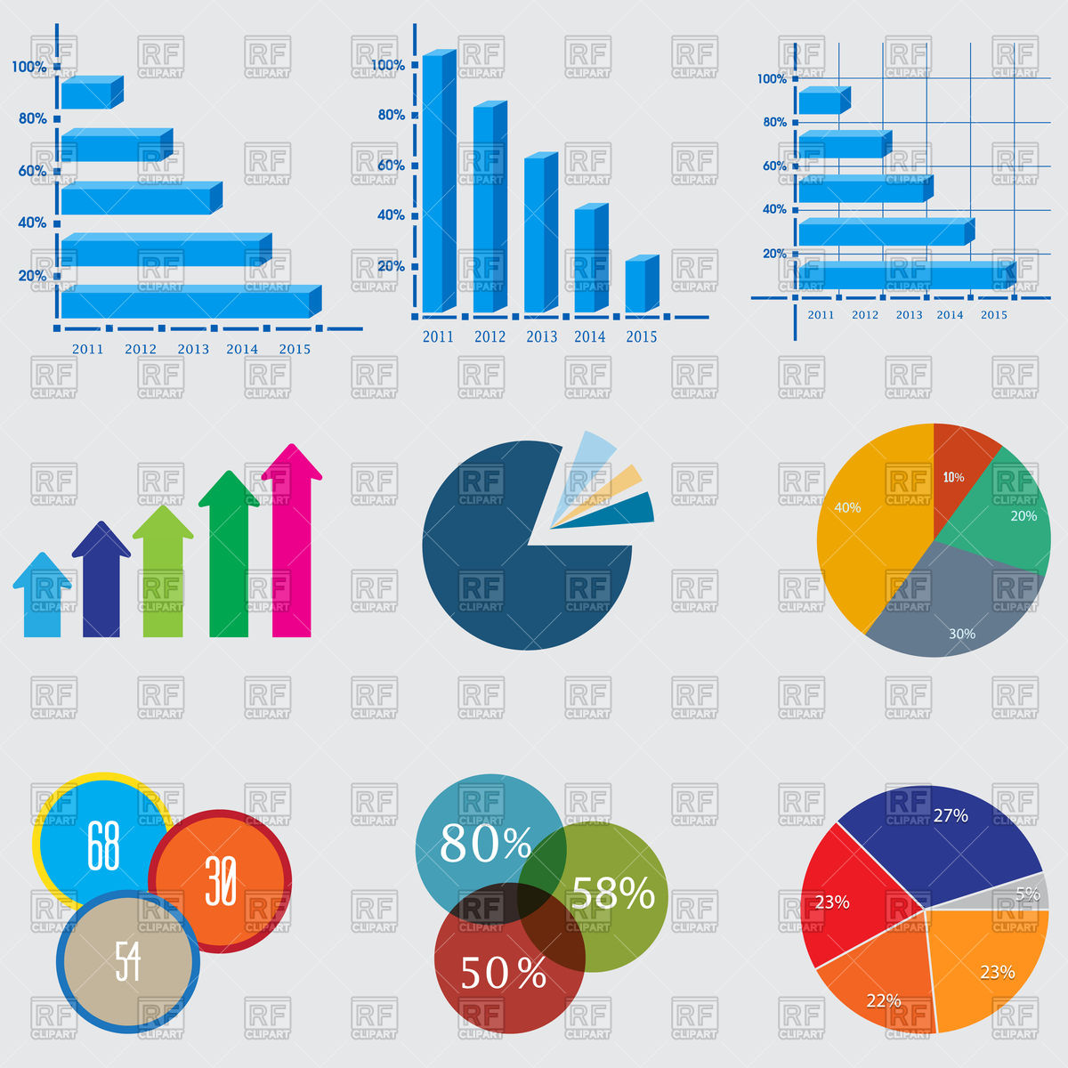 1200x1200 Charts And Graphs Vector Image Of Business, Finance Andreyli