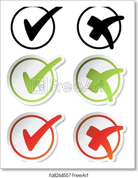 450x580 Free Art Print Of Vector Check Mark Stickers Freeart